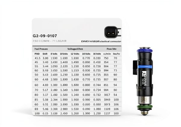 Fuel Injector G Grams Performance G2-0750-0501 Viton 4-Port Black-5