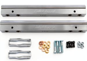 Edelbrock Fuel Rail Kit 3630 Satin with 9/16 passage pair-0