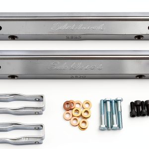 Edelbrock Fuel Rail Kit 3630 Satin with 9/16 passage pair-0